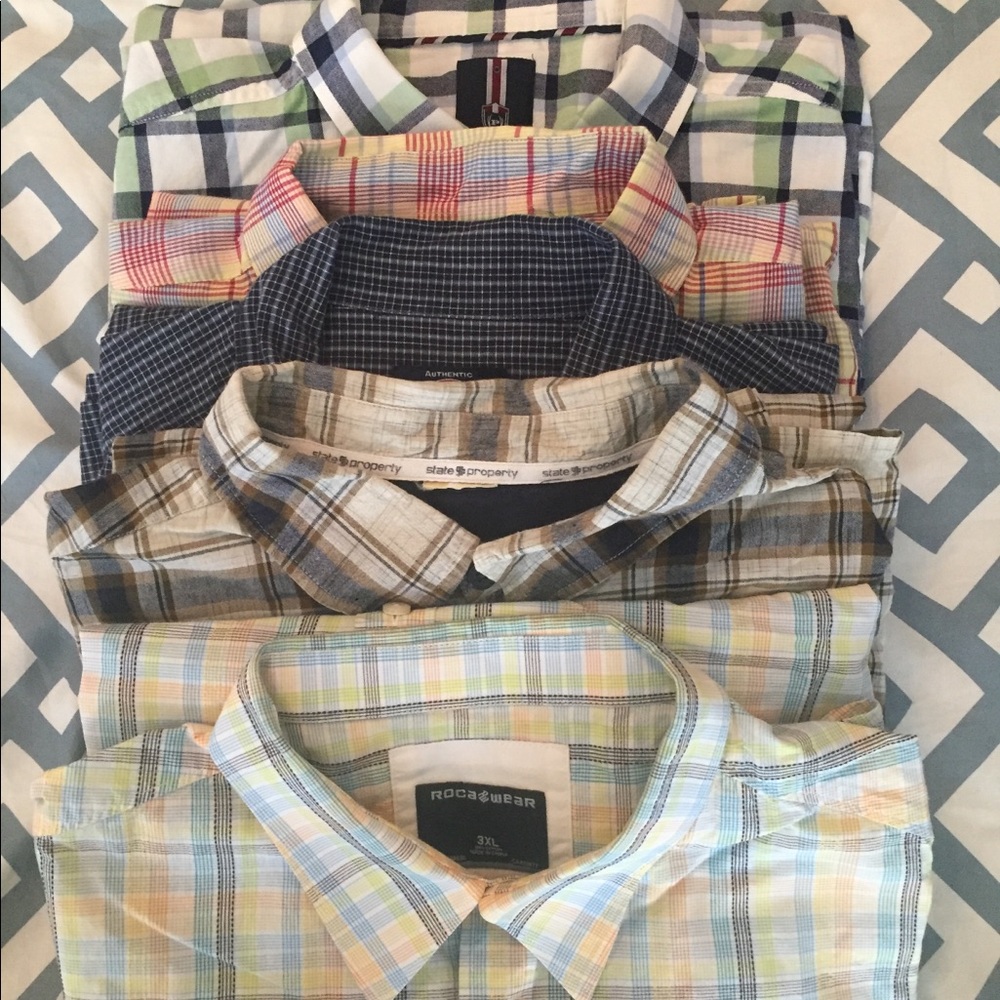 Men’s short sleeve 3XL button down shirts